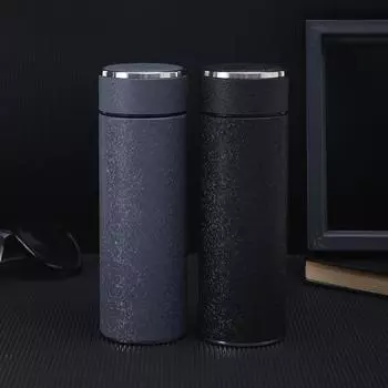 Высококлассные прямые чашки из нержавеющей стали 304 для мужчин и женщин, автомобильные портативные офисные подарочные кружки, чайные чашки 400ml чёрный