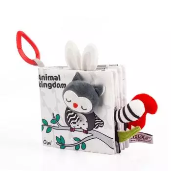 Высококонтрастная детская тканевая книга с хвостами животных Мягкие детские книги Тактильное обучение ocean