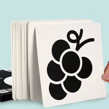 Высококонтрастные детские карточки с изображением тигра, цветные обучающие игрушки Монтессори, детские игрушки для дошкольников 12-36 months