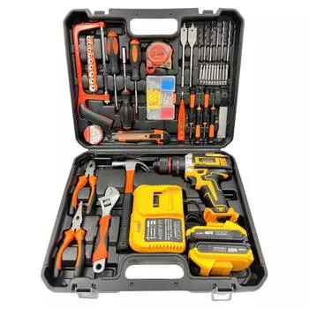 Высокомощная двухшарнирная трехфункциональная металлическая дрель с литиевой батареей, комплект ручной электрической дрели