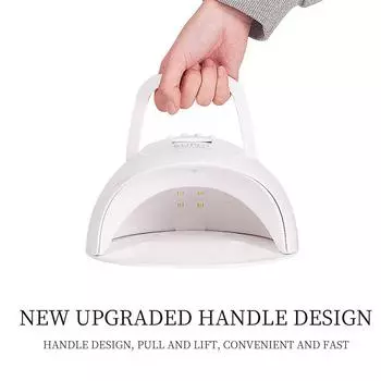 Высокомощная сушилка для ногтей 108 Вт, быстрая скорость отверждения, гель-светильник для ногтей, светодиодные УФ-лампы для всех видов геля с таймером и интеллектуальным датчиком US белый