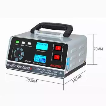 Высокомощное зарядное устройство для автомобильного аккумулятора, автоматический интеллектуальный ремонтный инструмент для зарядки аккумулятора EU Plug