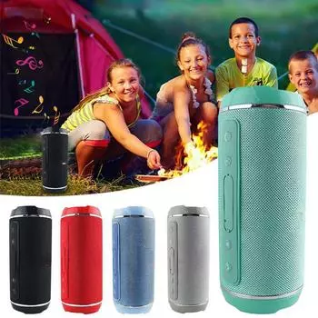 Высокомощные Bluetooth-динамики, бас-сабвуфер, водонепроницаемый стерео беспроводной USB/TF/AUX, портативная уличная колонка, музыкальная звуковая коробка чёрный