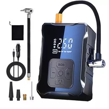 Высокомощный цифровой дисплей автомобильный воздушный насос портативный насос для накачивания шин быстрое накачивание автоматический насос с ЖК-экраном автомобильные аксессуары CHINA