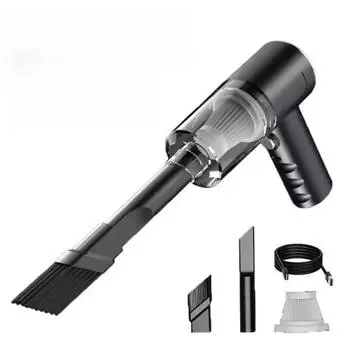 Высокомощный пылесос, беспроводной мини, с высокой мощностью всасывания 9000 Па, перезаряжаемый портативный пылесборник, для автомобилей, зазоры между клавиатурой чёрный