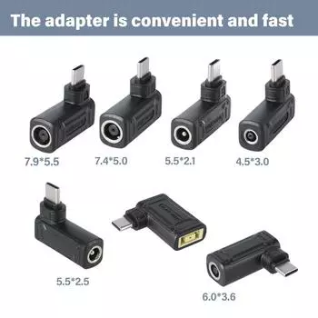 Высокомощный зарядный адаптер типа C PD140W, быстродействующий зарядный преобразователь, портативная головка-преобразователь для нескольких устройств 4