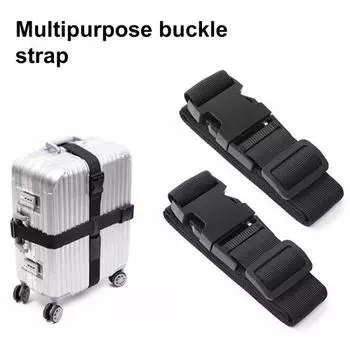 Высокоплотная сплошная оплетка с прочным подшипником, багажная веревка, регулируемая пряжка, дорожный чемодан 5cm чёрный