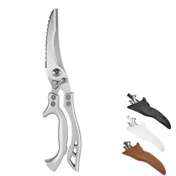 Высокопрочное лезвие из нержавеющей стали для кухонного ручного инструмента, авиационная алюминиевая ручка, ножницы для куриных костей, бытовые ножницы