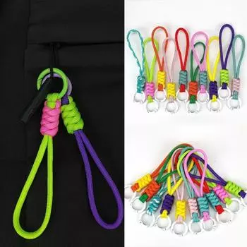 Высокопрочный брелок для ключей Paracord Anti-loss, 9 стилей, парашютный шнур, новая пряжка для шнура, инструмент для отдыха на природе