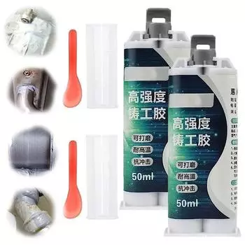 Высокопрочный герметик для склеивания, клей для литья металлов, клей для литья, герметик, прочный клей для ремонта металла 25ml серый