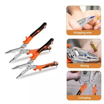 Высокопрочный инструмент для зачистки проводов Нескользящие плоскогубцы электрика Прочный инструмент для ремонта обжимки проводов
