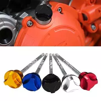 Высокопрочный масляный щуп для двигателя мотоцикла, легко считываемый, подходит для улучшения эстетики и функциональности, ежедневного обслуживания красный