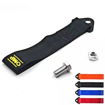 Высокопрочный нейлоновый буксировочный ремень Универсальные гоночные буксировочные тросы Тросы для автоприцепов Тросы для автоприцепов Ремень для буксировки бампера прицепа красный