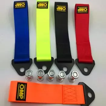 Высокопрочный нейлоновый ремень для прицепа, универсальный гоночный прицепный трос, автомобильный прицепной трос чёрный