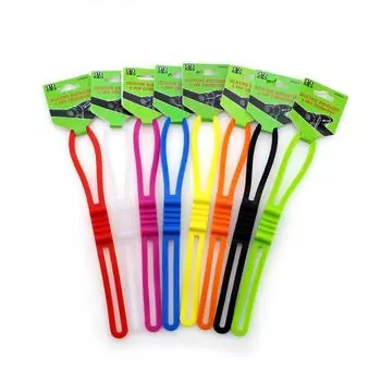 Высокопрочный силиконовый велосипедный ремень, фонарик, небольшой аудиомногофункциональный ремень, принадлежности для верховой езды 20*1.5*1 жёлтый