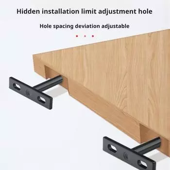 Высокопрочный стальной плавающий держатель рамы для шкафов и полок, Т-образный невидимый дизайн, поддержка книжной полки, простая установка своими руками, профессиональный 3Inch золотистый