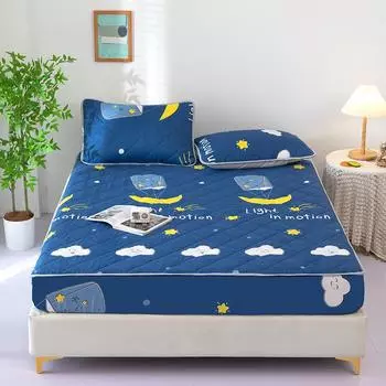 Высокопрочный стеганый хлопковый защитный чехол для матраса и покрывало 48*74cm Pillowcase Pair