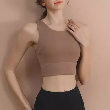 Высокопрочный тонкий жилет для йоги: Дышащий, ударопрочный спортивный бюстгальтер с красивым дизайном спины для летних тренировок. M