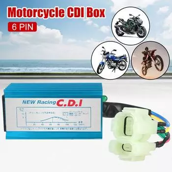 Высокопроизводительная катушка зажигания мотоцикла CDI, жгут проводов электрического кабеля для 50cc 70cc 90cc 110cc 125cc 150cc Honda XR50 CRF50 4-тактный 6-контактный синий