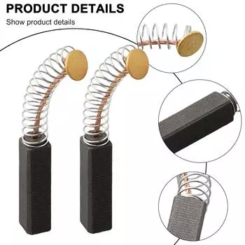 Высокопроизводительные сменные угольные щетки для обеспечения мощности двигателя 2 шт.