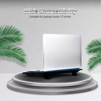 Высокопроизводительный кулер для ноутбука Охлаждающая подставка для ноутбука Кулер с двумя вентиляторами и поддержкой двух портов USB синий