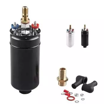 Высокопроизводительный верхний внешний топливный насос 044 для OEM:0580 254 044 Poulor 300 л/ч + фитинг топливного насоса серебряный