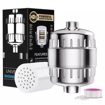 Высокопроизводительный восстанавливающий фильтр для душа для жесткой воды - новейший улучшенный усовершенствованный фильтрующий материал 20x, высокопроизводительный фильтр для воды для душа для удаления хлора Level 20