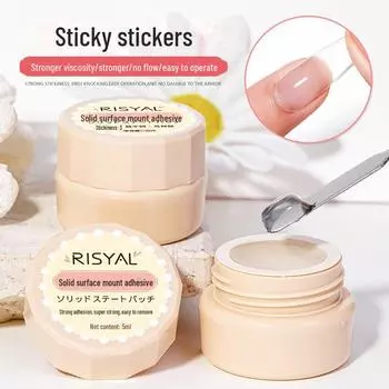 Высокопрозрачный нетекучий клей для наклеек на ногти 5ML