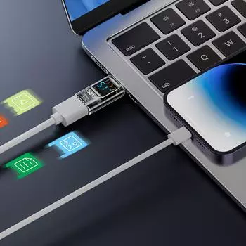 Высокоскоростной адаптер USB C - USB3.2, передача данных 10 Гбит/с, зарядное устройство 36 Вт для устройств типа C, MacBook Pro, смартфонов Samsung B светло-синий