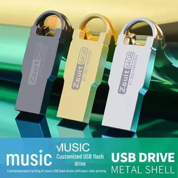 Высокоскоростной флэш-накопитель USB 3.0 емкостью 64 ГБ с гравировкой для студентов — доступен в вариантах 128 ГБ, 32 ГБ, 16 ГБ 128MB серебряный