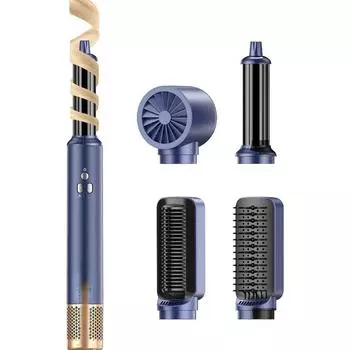 Высокоскоростной ионизированный фен-щетка - 110 000 об./мин. Стайлер для волос и фен 4 в 1 Инструменты для укладки волос со съемной конструкцией - Pr