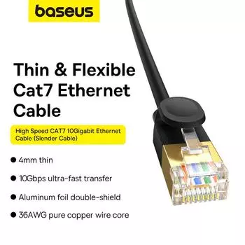 Высокоскоростной кабель Baseus CAT7 10Gigabit Ethernet
