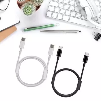 Высокоскоростной кабель USB C - USB C, поддержка быстрой зарядки и передачи данных, мощность 60 Вт, скорость 480 Мбит/с для телефонов серии 15 100 белый