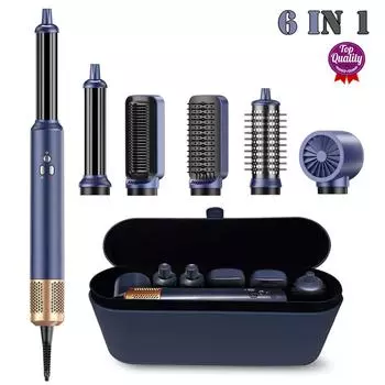 Высокоскоростной новый 6 в 1 фен для волос комплект воздушный горячий гребень набор профессиональный щипцы для завивки волос выпрямитель для укладки для Airwrap EU