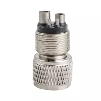 Высокоскоростной стоматологический адаптер для наконечников с 4 отверстиями на 2 отверстия серебряный