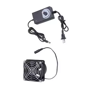 Высокоскоростной вытяжной вентилятор 80 мм DC12V с вилкой, двойной шарикоподшипник для самодельных сварочных и 3D-принтерных корпусов, ремесленных проектов