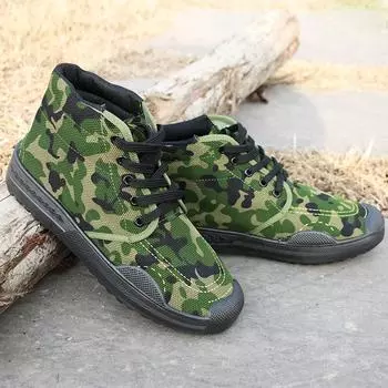 Высокотехнологичный цифровой камуфляж Мужские дизайнерские кроссовки Высокие мужские туфли Холщовые мужские повседневные туфли Осень-зима Мужская обувь Нашивки 35
