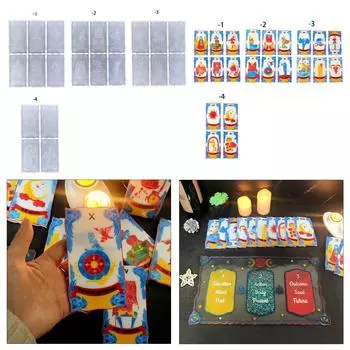 Высокотемпературная форма для карт Таро, силиконовые формы для украшений, принадлежности для ручного изготовления, формы для литья из смолы для изготовления ювелирных изделий 4