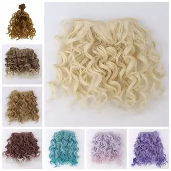 Высокотемпературная проволока Bjd кукла вьющиеся волосы имитация рулона кукольных волос Bjd парик Diy Msiredoll 15CMx100CM-11