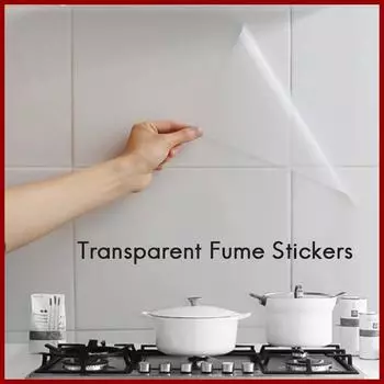 Высокотемпературные и маслостойкие наклейки, наклейки на стену для домашней плиты, кухонные обои, масляные бумажные наклейки для дыма 45cm by 68cm