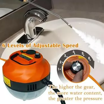 Высокотемпературный паровой очиститель с большим баком для кухонных вытяжек, чистки автомобилей и стерилизации – кислотостойкое бытовое приложение