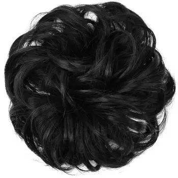 Высокотемпературный проволочный парик для женской прически, эластичная повязка для волос, пушистая имитация прически, парик-бутон, упаковка