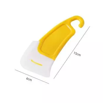 Высокотемпературный силиконовый скребок, гибкий, экологически чистый, антипригарный, 2 шт., кухонный скребок для мисок, чистящее средство для кастрюль, прочный, для удаления масляных пятен Yellow--2Pcs