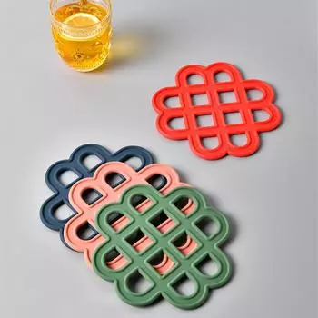 Высокотемпературный силиконовый теплоизоляционный коврик для посуды, нескользящий противоожоговый коврик для стола, коврик под миску, коврик под кастрюлю синий