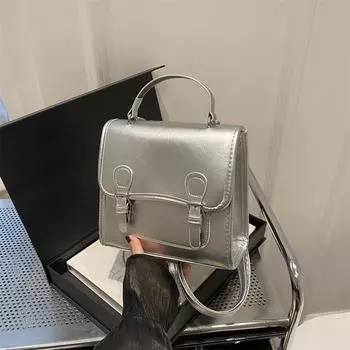 Высокотекстурная модная сумка женская 2024 новый простой рюкзак в студенческом стиле универсальная одно плечо косая сумка сумка