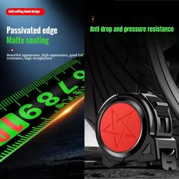 Высокоточная выдвижная рулетка Износостойкаяметрическая измерительная лента С функцией TripleBrakingБытовой измерительный инструмент