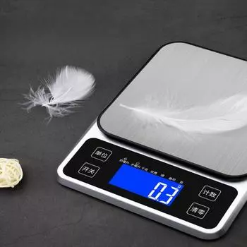 Высокоточные бытовые кухонные электронные весы для выпечки - точное устройство для взвешивания небольших продуктов в граммах и фунтах battery model 3kg/0.1g белый