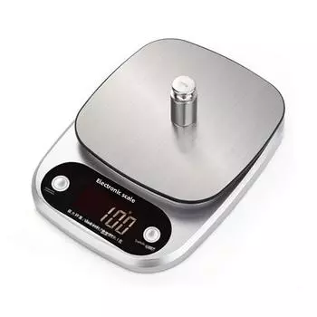 Высокоточные кухонные весы из нержавеющей стали для выпечки и диетологии (Точность 0,1 г) Battery 5kg/1g