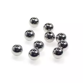 Высокоточные полированные сферические бусины-разделители из нержавеющей стали марки 304 для изготовления ювелирных изделий своими руками. 3mm hole 1mm