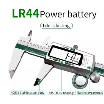 Высокоточный электронный ЖК-дисплей из нержавеющей стали с цифровым дисплеем, штангенциркуль, штангенциркуль, линейка с разноцветный